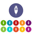 vase icons set color vector image vector image