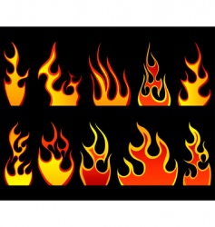 Fire patterns set Royalty Free Vector Image - VectorStock