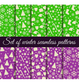 seamless patterns christmas winter pattern vector image