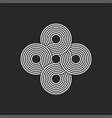 infinity logo endless geometric symmetrical vector image vector image