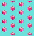 isometric gift boxes seamless pattern vector image vector image