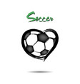 soccer ball shaped as a heart vector image