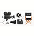 cinema film production set vector image