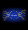 coinbase cryptocurrency stock market symbol vector image