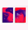 liquid poster design template in duotone gradients vector image vector image
