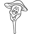 smiling mushroom vector image