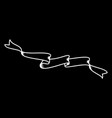 white ribbon on black hand drawn detailed vector image vector image