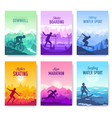 colorful covers with various sports rest day vector image vector image