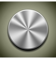 round stainless button vector image