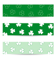 shamrock seamless banners vector image