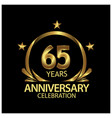 sixty five years anniversary golden vector image