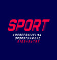 sport style font alphabet letters and numbers vector image