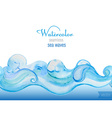 watercolor background horizontal seamless patter vector image