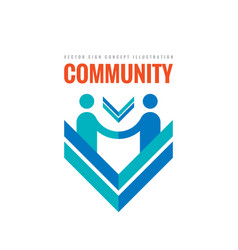 community partnership - business logo vector image