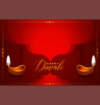 diwali festival background with realistic diya vector image vector image