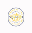 squash frame badge or logo template hand drawn vector image