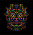 sugar skull decoration colorful vector image vector image