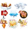 3d shopping tags vector image