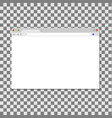 browser window isolated on transparent background vector image vector image