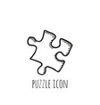 sketch jigsaw puzzle piece vector image
