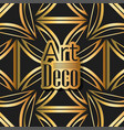 black background art deco frames vector image