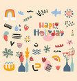 abstract hand-drawn card vector image vector image
