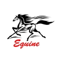 galloping tribal mustang for tattoo design vector image