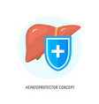 hepatoprotector concept icon healthy liver flat vector image vector image