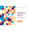 retro abstract geometric landing vector image vector image