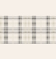 seamless black and white tartan pattern vector image vector image
