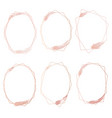 set of geometric pink gold frame decorative vector image