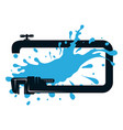 water splash pipe and wrench symbol vector image