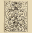 cross mystic concept for lenormand oracle tarot vector image vector image
