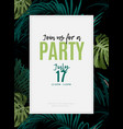 dark tropical design with exotic monstera vector image vector image