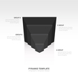 design pyramid infographic template black color vector image vector image