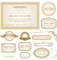diploma template with additional design elements vector image