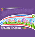 greeting card for easter egg hunt vector image vector image