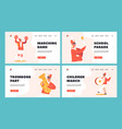 kids band marching band on parade landing page vector image