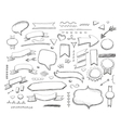 hand drawn sketch drawn elements vector image vector image
