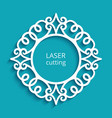 round frame with swirly ornamental border vector image