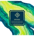 watercolor lines in green and blue hues paint vector image vector image