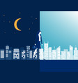 a business person walking from night into day vector image