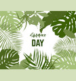 landscape frame tropical leaves vector image