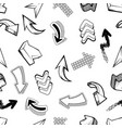 seamless pattern with abstract graffiti arrows vector image