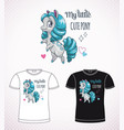 sweet pony princess little cute cartoon horse vector image vector image