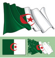waving flag of algeria vector image