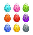 colorful cartoon eggs set vector image vector image