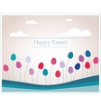 easter eggs that looks like flowers in retro vector image