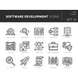 set software development icons vector image