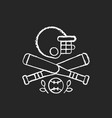 baseball chalk white icon on black background vector image